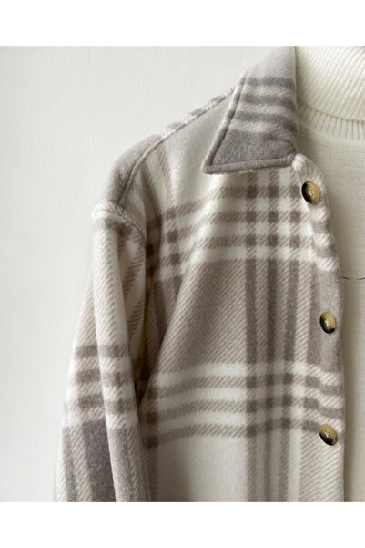 A&O Style Унісекс бежева сорочка Oversize Polar - товста зимова легендарна тканина