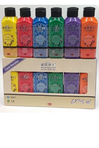Artdeco Akrilik Boya Kutulu 6 Renk Set 140 Ml
