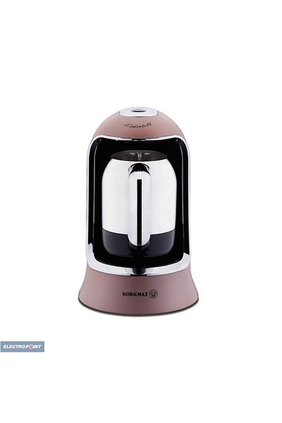 KORKMAZ Original Kahvekolik Rosegold Chrome Automatic Coffee Machine A860-06