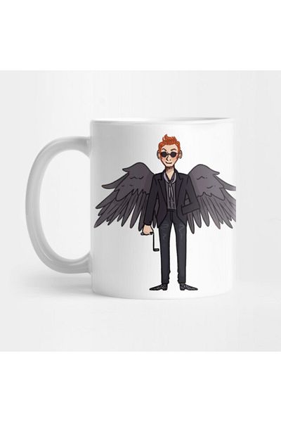 Pixxa كوب Good Omens Aziraphale وCrowley