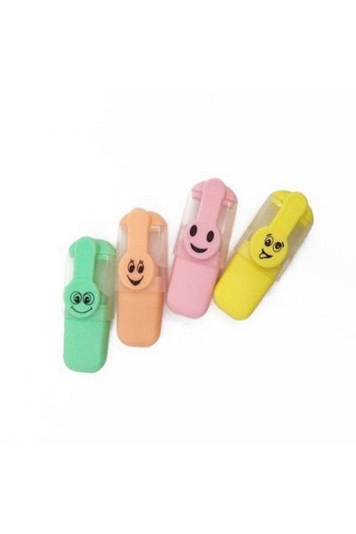 Gıpta Smiling Face Mini Pastel 4 Pack Highlighter Pen F.k