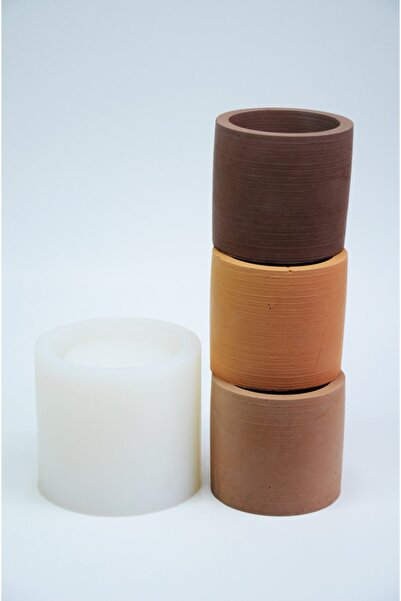 REALİTY YAPI Büyük Silindir Saksı Silikon Kalıbı