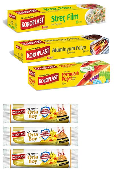 Koroplast Xs Pack Vanilla Scented Garbage Bag X3 + Stretch Film + Zippered Bag + Aluminum Foil
