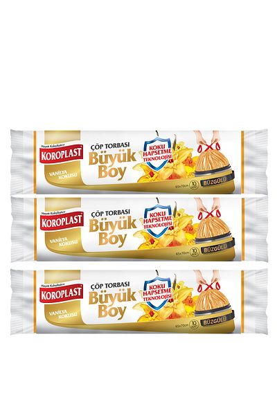 Koroplast Xs Pack Vanilla Scented Garbage Bag X3 + Stretch Film + Zippered Bag + Aluminum Foil