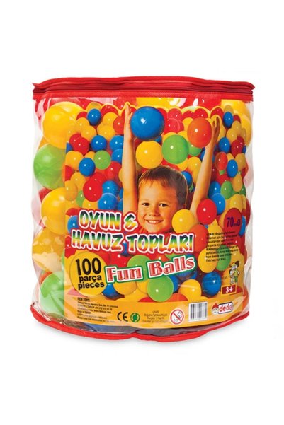 DEDE Oyun Ve Havuz Topları 100 Parça 7 Cm