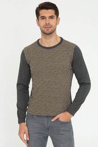 Pierre Cardin Ανδρικό πουλόβερ γκρι μελανζέ - G021SZ0TK.000.1295848