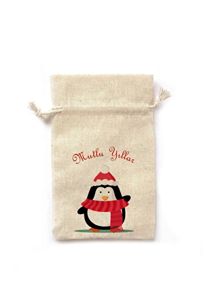 famous Yılbaşı Hediyelik 10 Adet Baskılı Baskılı Lavanta Kesesi Ipli Penguen