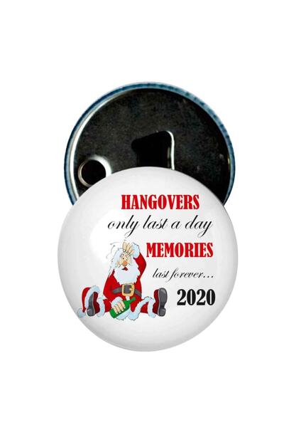 famous Beyaz Yılbaşı Hediyelik Magnet Kapak Açacak Hangover Noel Baba