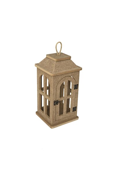 Özka Hobi Ahşap Ahşap Ham Mdf Boyanabilir Küçük Boy Dekoratif Fener-şamdan-mu...