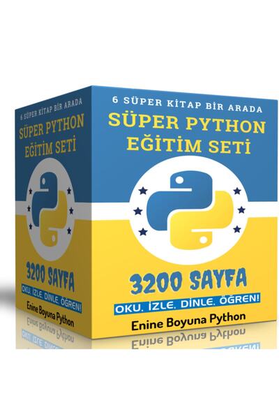 Enine Boyuna Eğitim Süper Python Eğitim Seti (6 Süper Kitap)