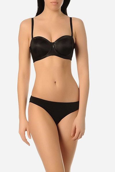 Yeni İnci Black Women's Beige Strapless Gathering Minimizer Bra 1680 New Season