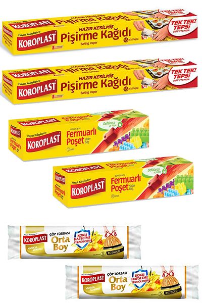 Koroplast Deal Package Zippered Bag+Baking Paper+Vanilla Scented Drawstring Garbage Bag