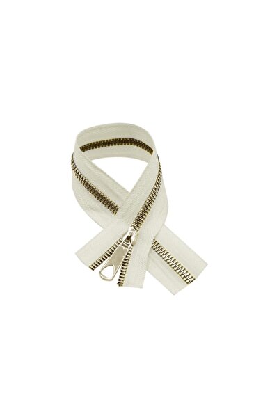 The Fabric Yarn سحاب كريمي ذهبي 40 سم