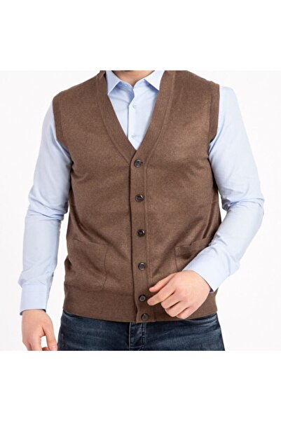 NACAR STORE Men's Buttoned Thin Wool Knitwear Knitted Vest