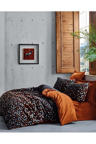 Cotton Box Dark Ranforce Çift Kişilik Nevresim Takımı-colin Tarçın