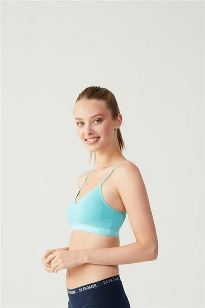U.S. Polo Assn. US Polo Assn Дамско удобно спортно бюстие с ментова чашка L.2.0.1.L.0.14