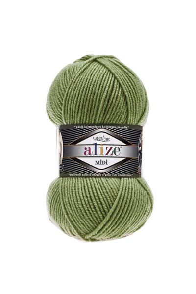 Alize Superlana Midi Olive Πλεκτό Χέρι 620 Κλωστή