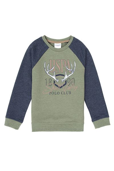 U.S. Polo Assn. Hanorac verde pentru băiat