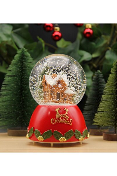 HEDİYEBİZİZ Yılbaşı Kar Küresi Noel Işıklı Ve Müzikli Merry Christmas Noel Ba...