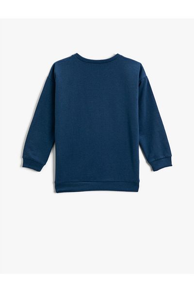 Koton Printed Long Sleeve Sweatshirt Crew Neck