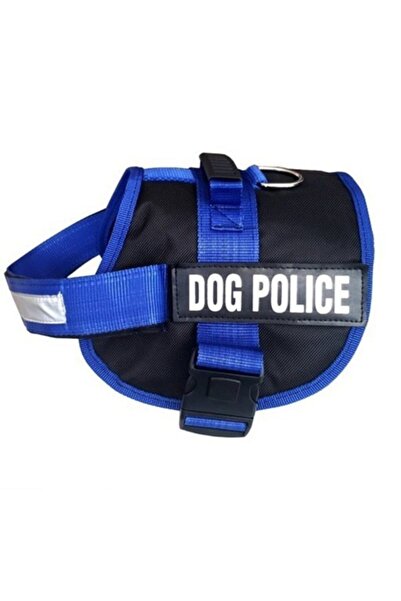 Pet Pretty Dog Police Küçük Köpek Göğüs Tasması Mavi