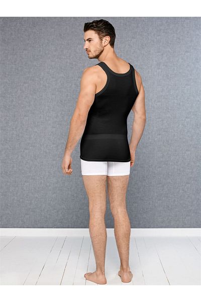 Doreanse Men's Black Camisole Micro Modal Square Collar Tank Top