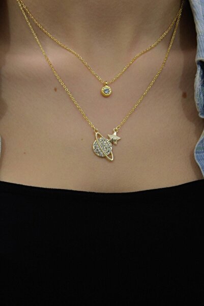 BERS AKSESUAR Satürn Gezegen Kolye