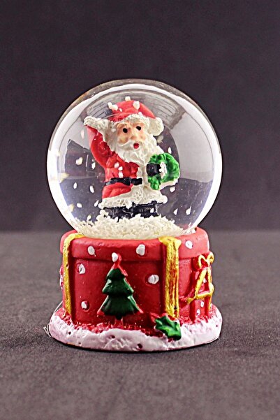 Deco Elit Merry Christmas El Sallayan Noel Baba Temalı Mini Boy Işıklı Kar Kü...