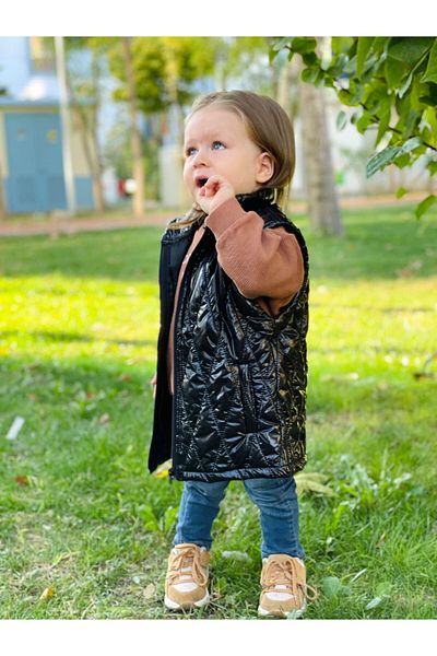 Ares Kids Fashion Блестяща жилетка в черно