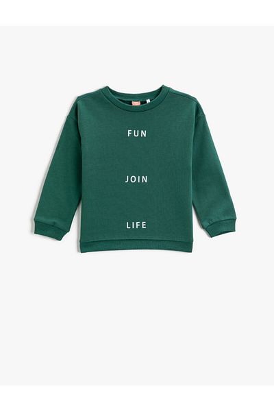 Koton Nyomtatott pulóver Crew Neck Cotton