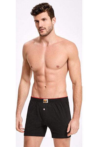 İlke Ανδρικό μποξεράκι από χτενισμένο βαμβάκι σε μαύρο χρώμα