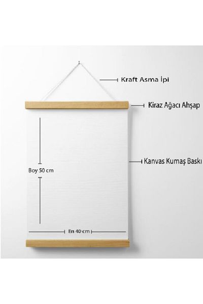 Pegziz Children's Room Wooden Hanger How You Feel Today Printed Canvas Wall Decoration 40x50cm