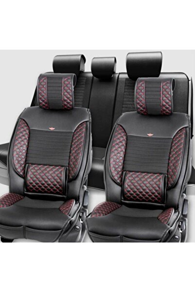 AkalMatbaa Opel Vectra C Luxury Leather Car Seat Cover Orthopedic Set (Elite)