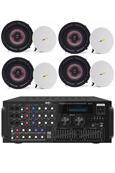 Midex Upper Segment Paket-4 Üst Segment Tavan Hoparlör Ve Mikser Amfi Seti ( ...
