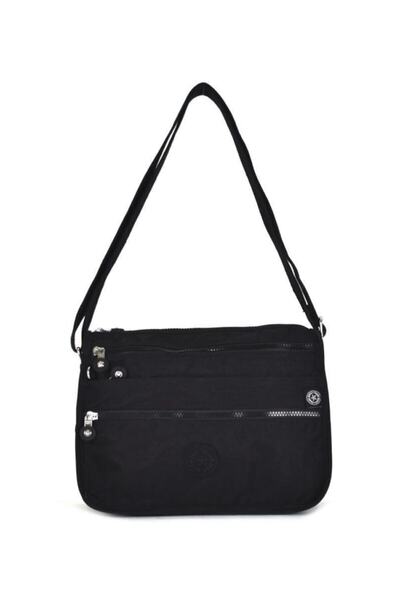 SMART BAGS Smb1128 Siyah-0001 Kadın Krinkıl Kumaş Çapraz Çanta
