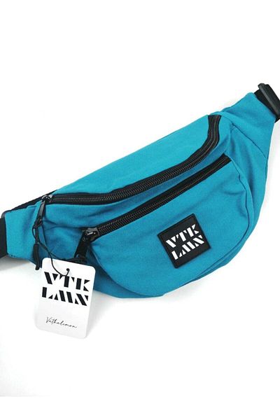 Vatkalimon Unisex Petrol Colored Shoulder and Waist Bag