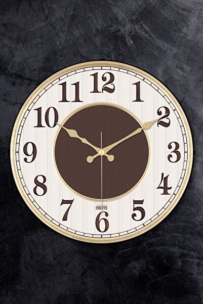 EMORES 36 Cm Gerçek Bombe Cam Akar Saniye Sessiz Mekanizma Dekoratif Duvar Saati