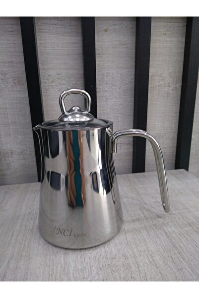 İnci 450 Ml Bitki Çay Demliği + Demlik Kapağı + Süzgeç (304 Paslanmaz Çelik)