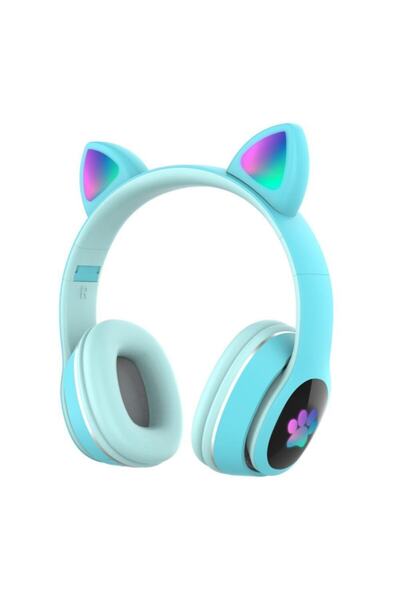 AktarMobile Kablosuz Kulak Üstü Bluetooth Kulaklık Kedi Kulağı Tasarımlı Rgb ...