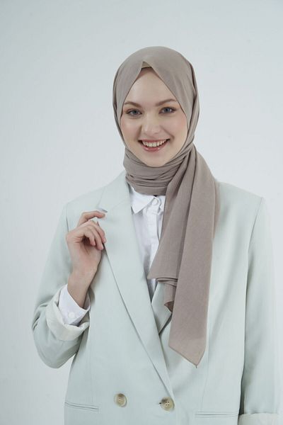 Gülsoy Women's Cotton Cotton Shawl Mink - 6