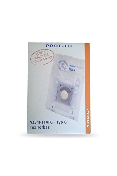 Profilo G Tipi - Elektrikli Süpürge Torbası 5 Adet Kağıt Torba + 1 Adet Mikrofiltre 0046076500