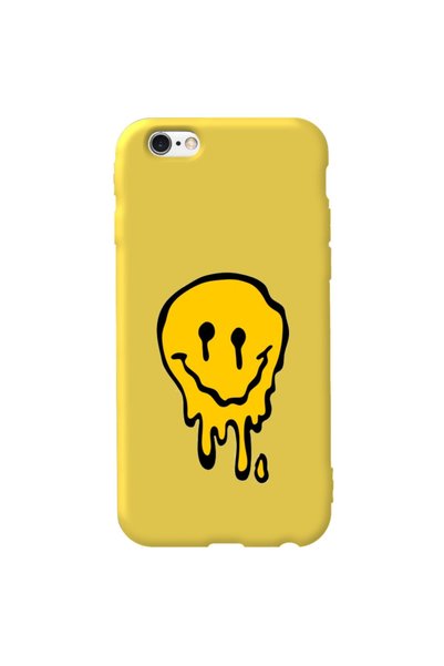 WANNA PROTECT iPhone 6 Plus Yellow Color Melting Emoji Silicone Phone Case wi...