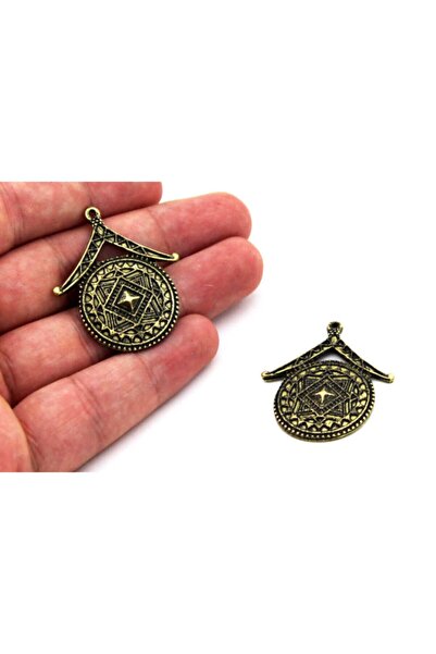 yfhobi 1 Adet - 32x39 Mm, Geometrik Desenli, Metal Uç, Takı Malzemesi, Antik ...