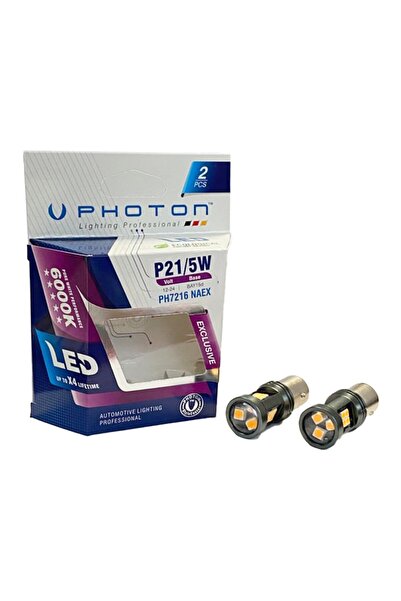 Photon Turuncu P21/5w 1016 Exclusive Çift Duy Led 2'li