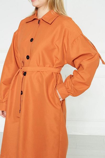 comstar Women's Unlined Trench Coat Owersize Thin Gabardine Buttoned