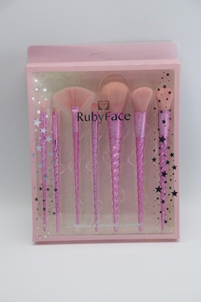 ruby face Σετ ροζ πινέλων 7 τεμαχίων