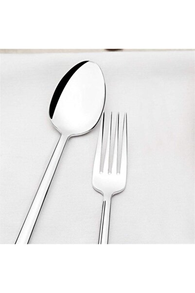 Nehir Dalyan 30 Piece Plain Stainless Small Family Set Without Knife