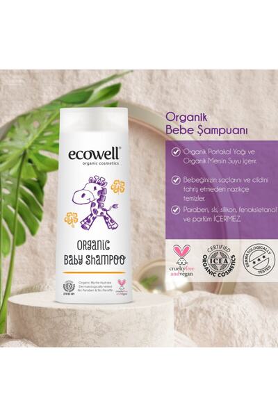 Ecowell Organik Bebe Şampuanı 300 Ml