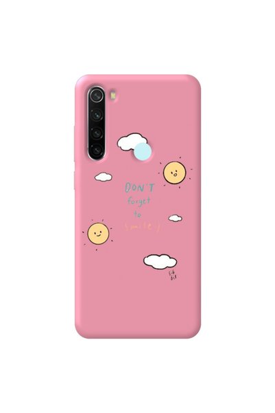 WANNA PROTECT Xiaomi Redmi Note 8 Pink Color Don'T Forget to Velvet Patterned...