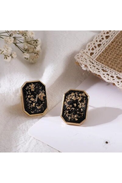 AKCstore Aidos Siyah Gold Küpe